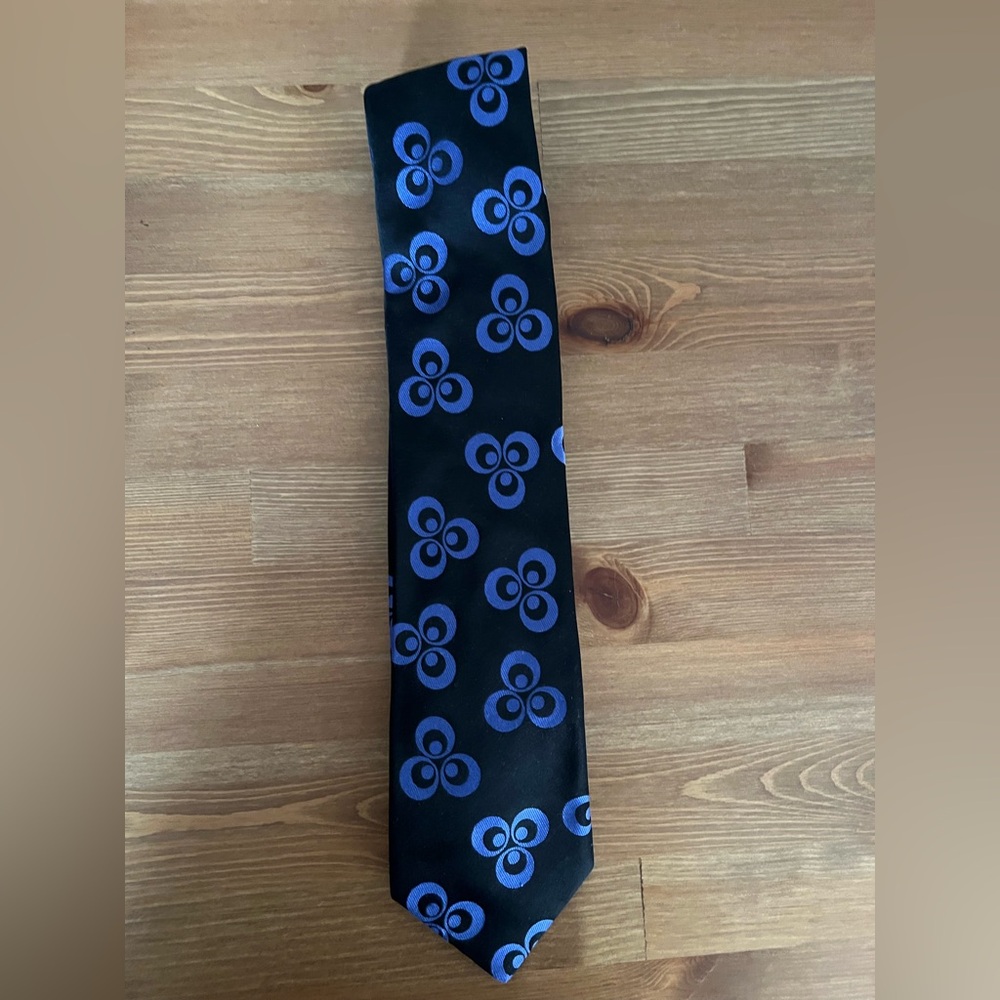 Black and Blue Patterned Men's Tie
